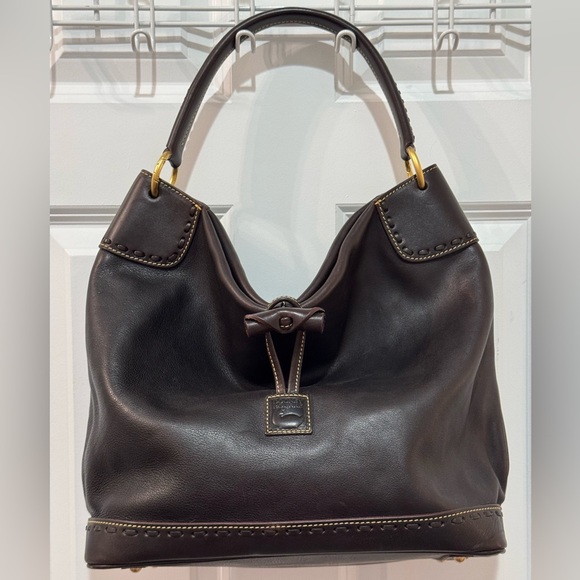 Dooney & Bourke Florentine Leather Toggle Sac Hobo (Brown TMoro) - EUC - Picture 1 of 14